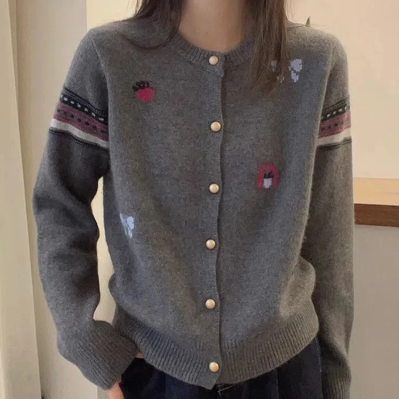 Осенне-зимний темпераментный Европейский Рождественский красный вязаный свитер