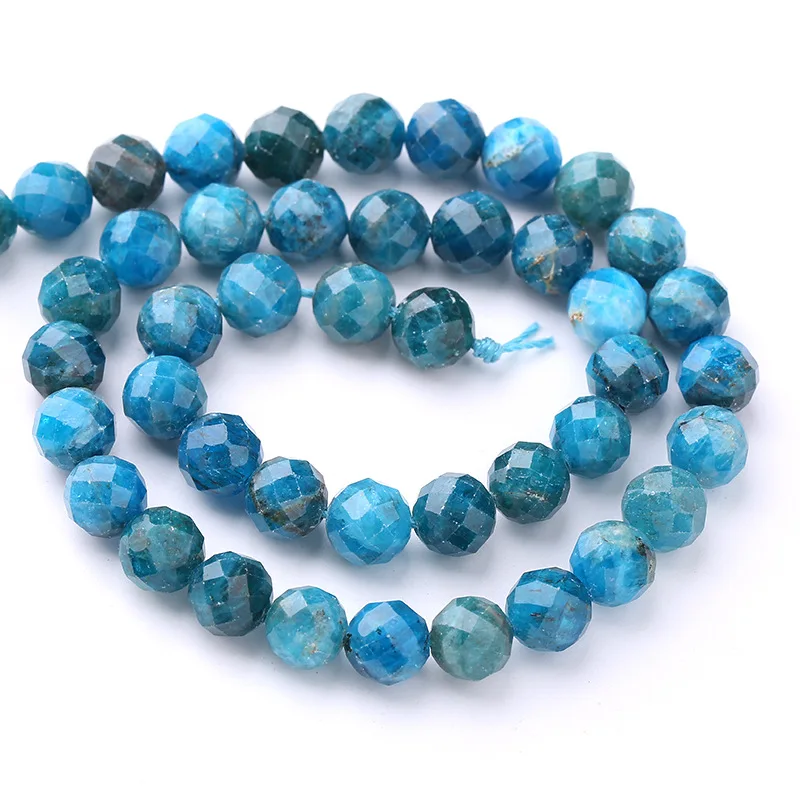 Натуральный апатит свободные бусины полуфабрикаты для браслетов сделай сам