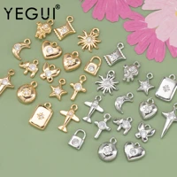 yegui ma39jewelry accessoriespass reachnickel free18k gold rhodium platedcopperzirconjewelry makingdiy pendant10pcslot