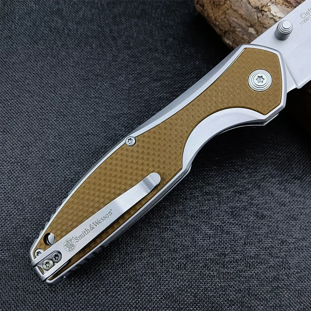 Складной нож Smith &amp Wesson Cleft 0520 8cr13MoV лезвие тактический охотничий карманный для