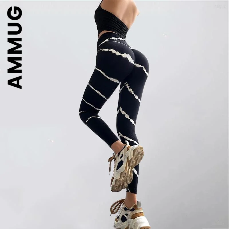 

Бесшовные женские леггинсы Ammug с высокой эластичной талией