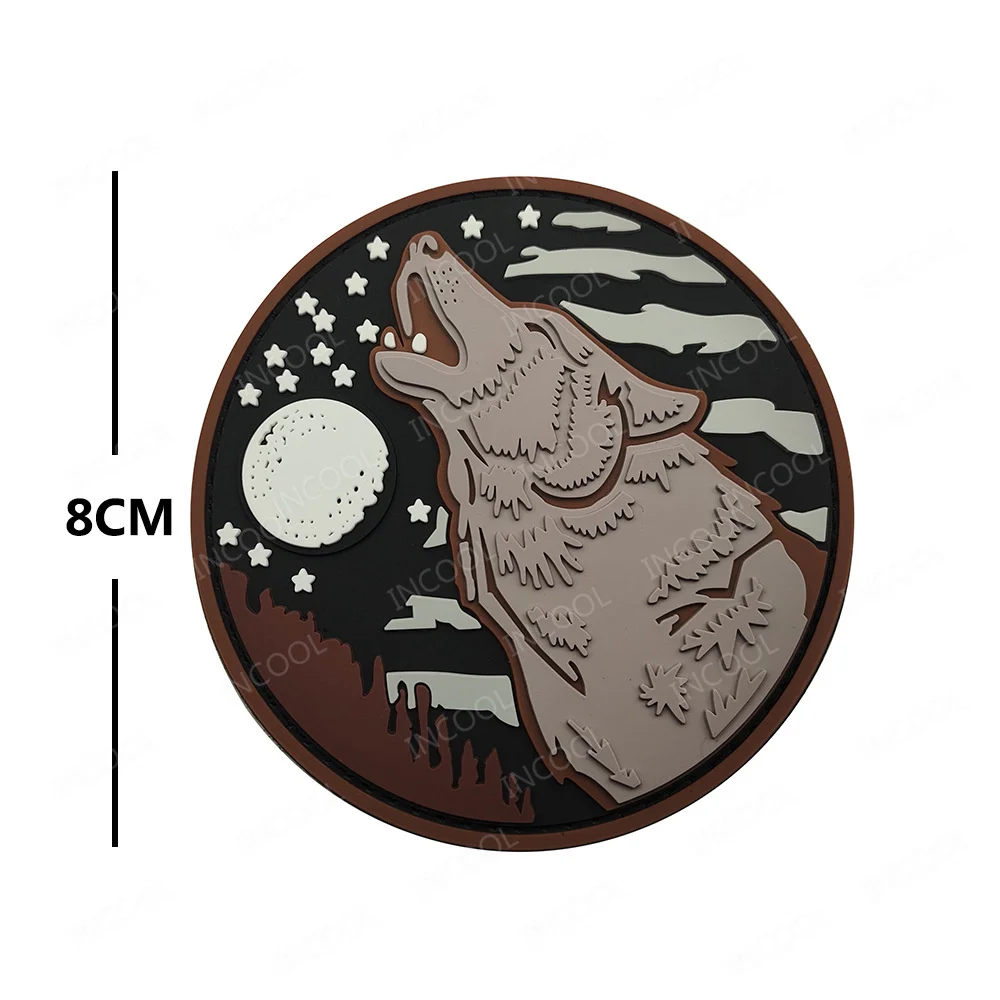 3D резиновые Светящиеся в темноте патчи из ПВХ с компасом Северной Европы круглый