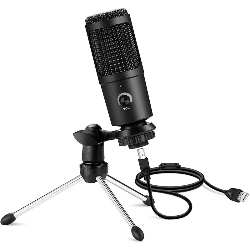 

New. Professional USB Condenser Microphones For PC Computer Laptop Singing Gaming Streaming Recording Studio YouTube Video