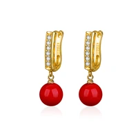 korean natural chalcedony stone drop earrings for women trendy rhinestone geometric dangle earring pendientes 14k gold jewelry
