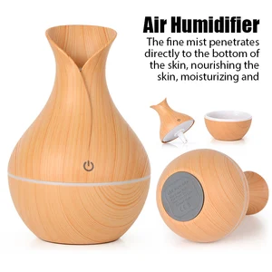 Creative Vase Wood Grain Humidifier Usb Colorful Lamp Office Air Humidifier Ball Marquee Essential O in Pakistan