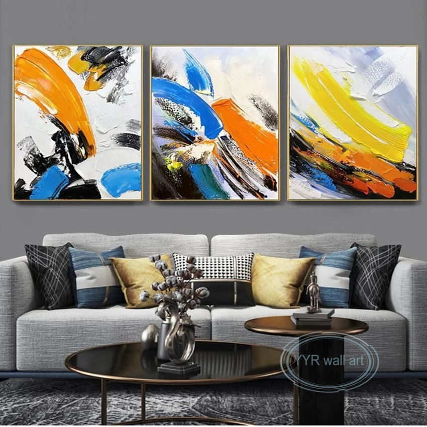 

Настенная живопись, абстрактная картина маслом ручной работы, домашний декор, салонные подвесные Плакаты для гостиной, спальни, ресторана, ...