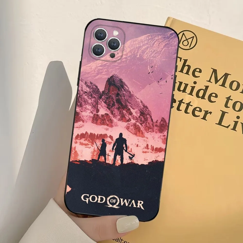 Чехол для телефона Game God Of W-War iPhone 16 15 14 13 12 11 Pro X XS Max XR Plus мягкий черный мини-Чехол