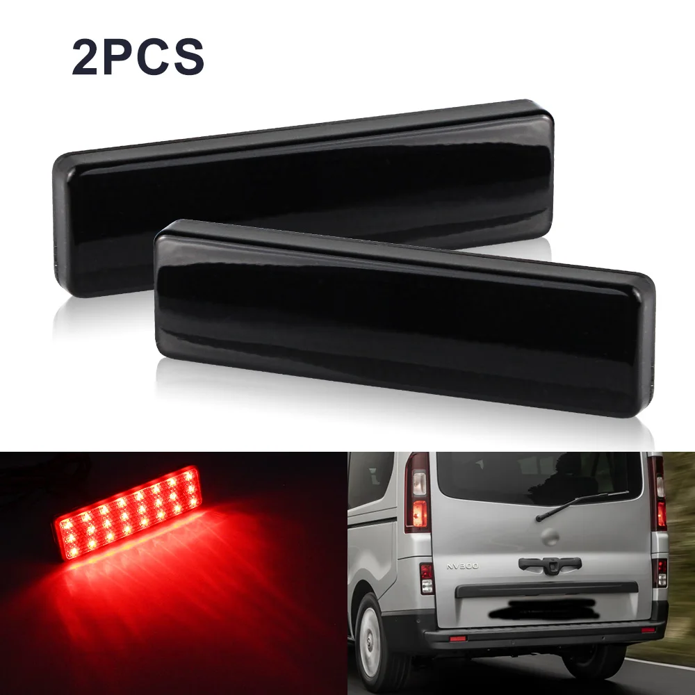 

2 шт. для Opel Vauxhall Vivaro Movano A Renault Master Trafic Nissan Primastar светодиодный задний бампер рефлектор задний красный