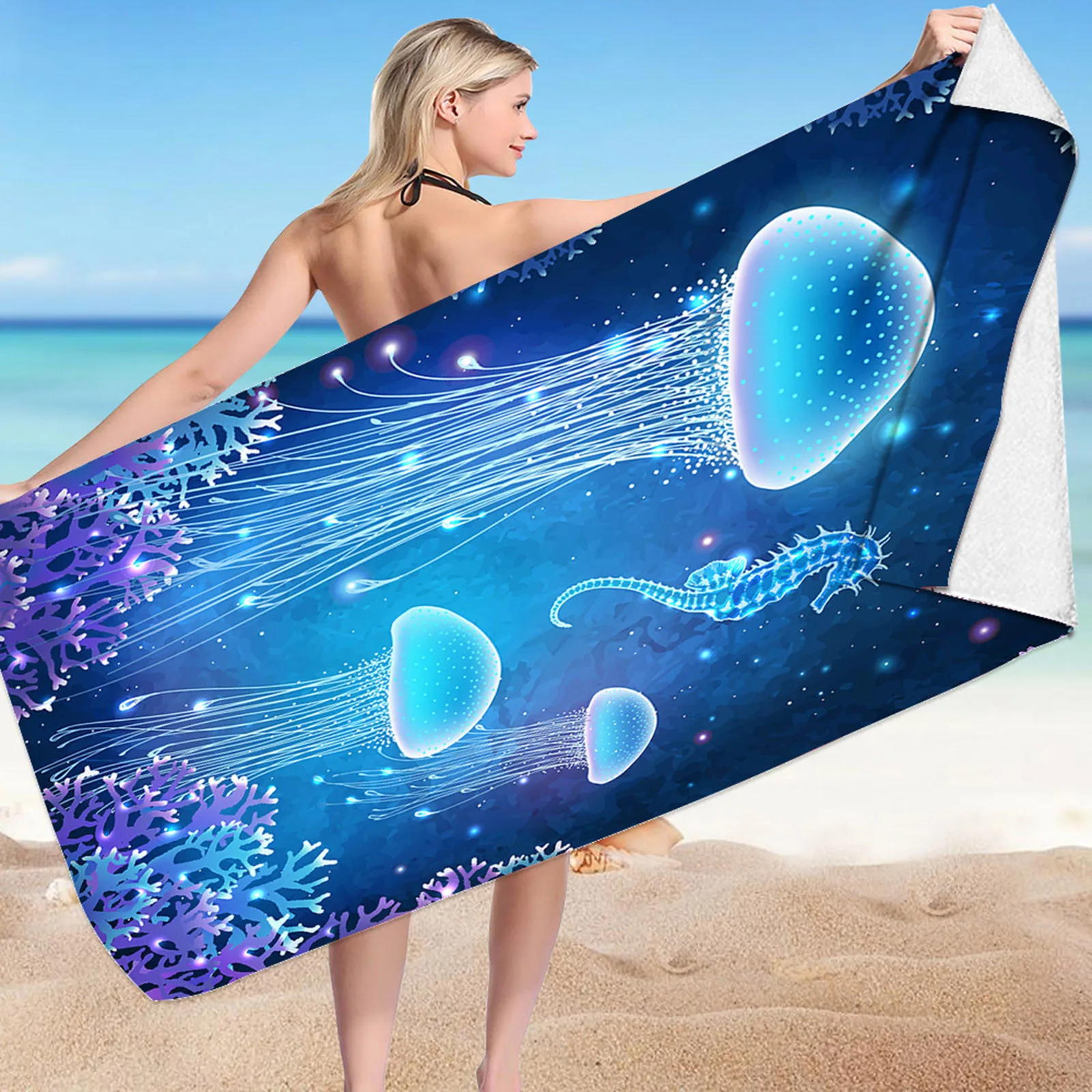 

Towels Large Beach Beach Towel Extra Large Super Absorbent No Sand Thick Microfiber Beach Towel Cute Ocean Beach Picnic Rug