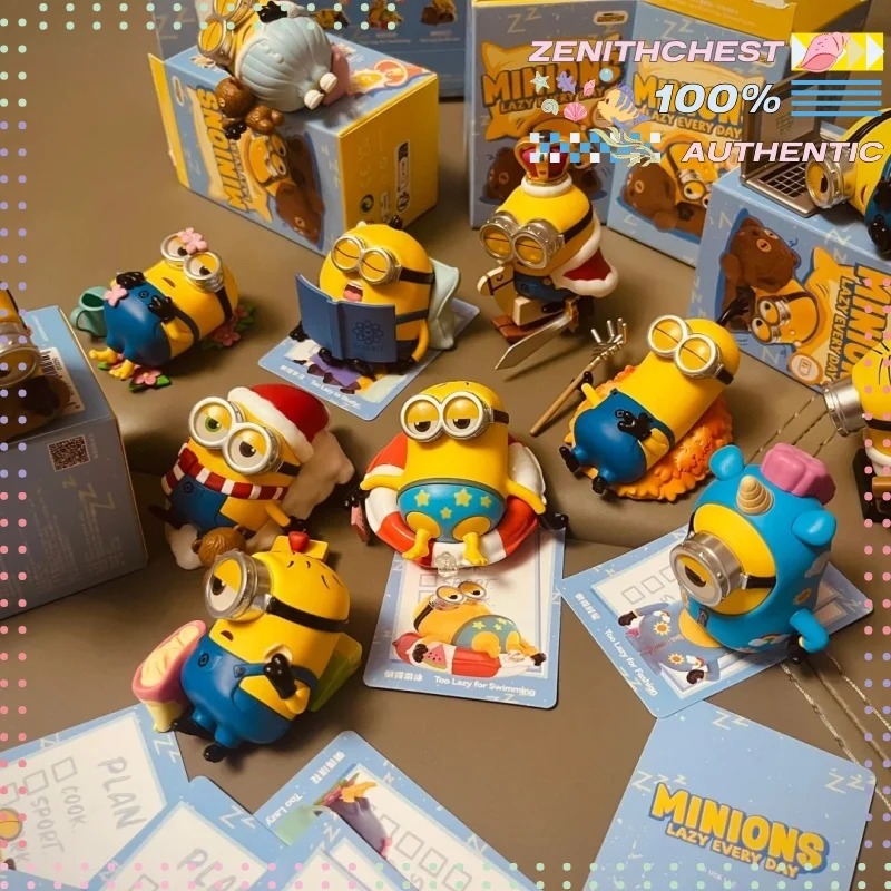 Фото Коллекционная дизайнерская фигурка POPMART Minions Lazy Every Day Series в закрытой упаковке, эксклюзивный сувенир, индивидуальный подарок №3