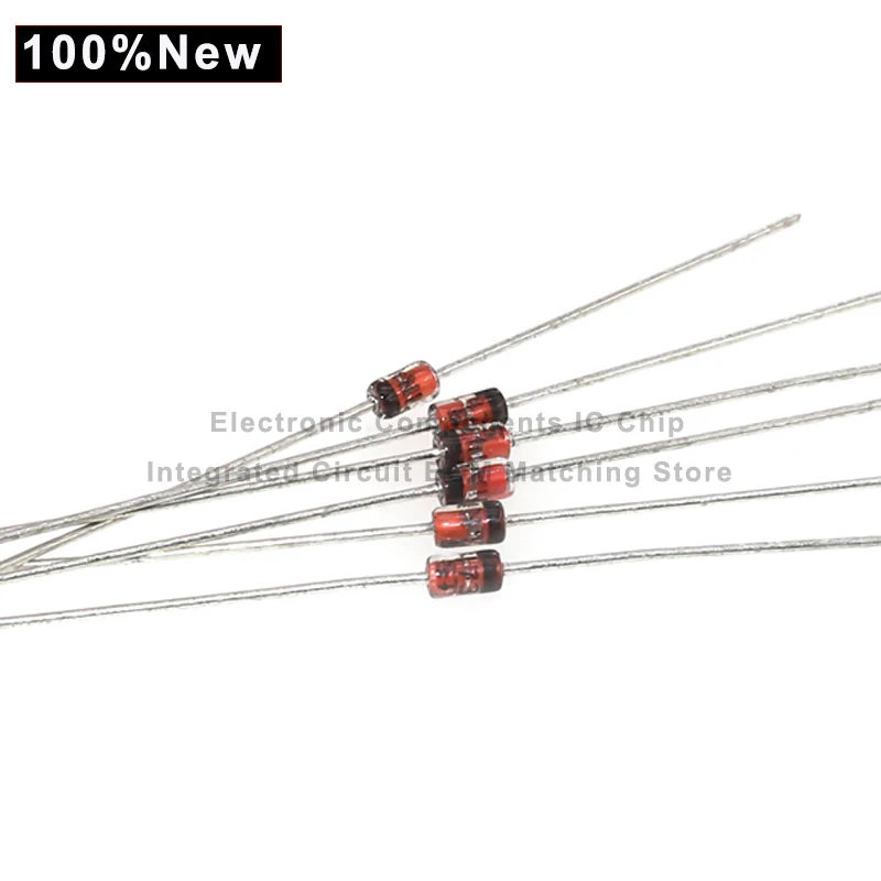 

100PCS 0.5W 5.1V BZX55C5V1 1/2W DO-35 Zener Diodes