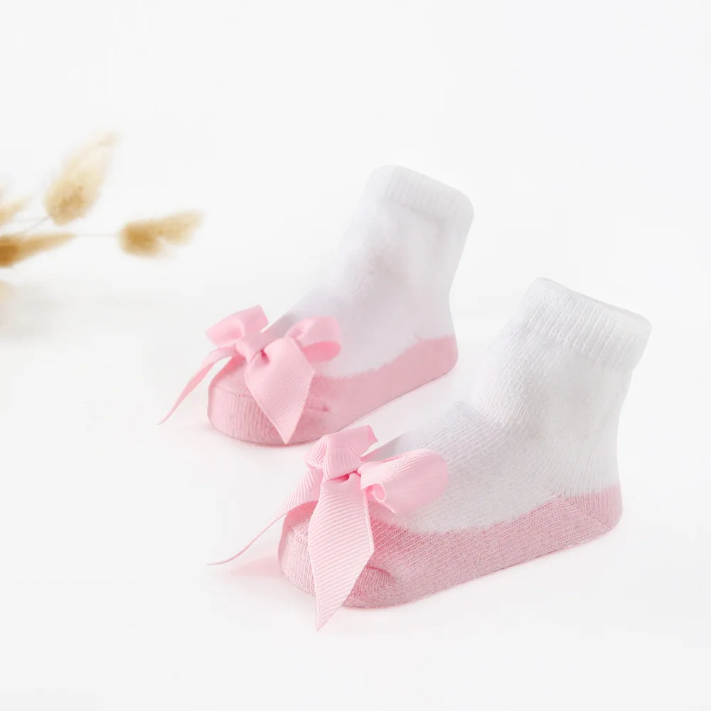 

Bow Baby Socks Cute Princess Girl Socks Lace Stockings Spring and Autumn Socks Ruffle Socks