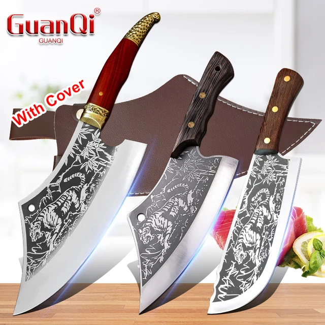 High Hardness Butcher Knife Stainless Steel Tiger Pattern Kitchen knife Bone Chopper Cleaver Meat Knives Knock The Bones 1