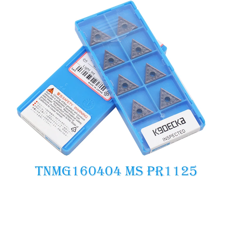 10 шт. TNMG160404 MS PR1125 Высококачественная карбидная вставка токарный станок с ЧПУ внешний токарный инструмент вставка для нержавеющей стали