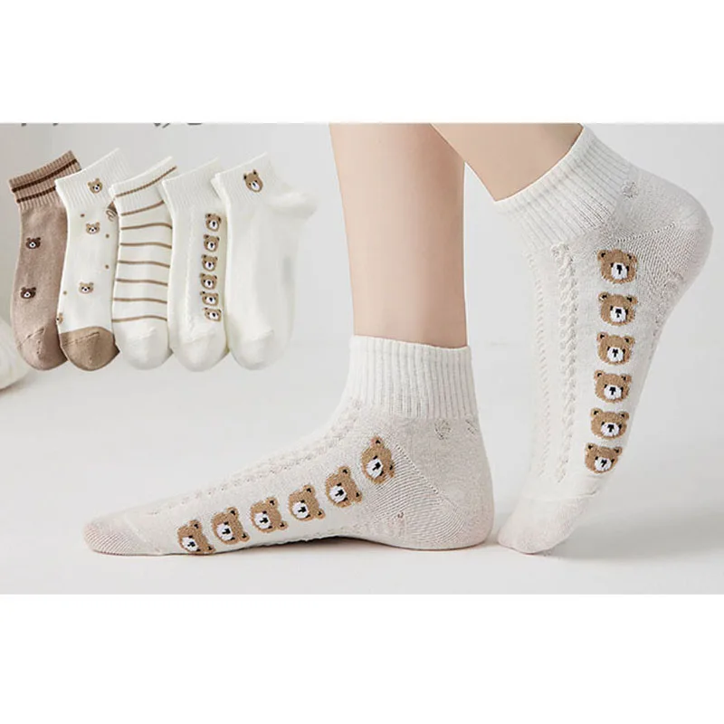 Socks Ladies Summer Girls Spring And Summer New Socks Cotton Socks Day Series Cartoon Boat Socks Invisible Socks