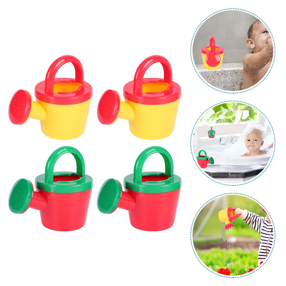 

4 Pcs Kids Small Watering Cans Plastic Pot House Summer Toole Mini Toys Shower Indoor Lovely Bathing Garden