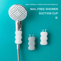 punch free shower head holder durable reusable silicone shower handheld wall mount suction cup shower bracket bathroom gadget