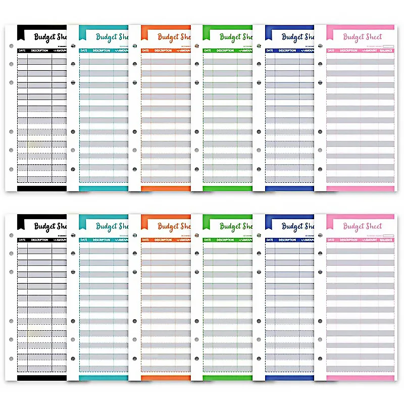 

12 Expense Tracker Budget Sheets I Money Organizer for Cash & Ledger Book Use with Cash Envelopes for Budgeting Cash Wallets
