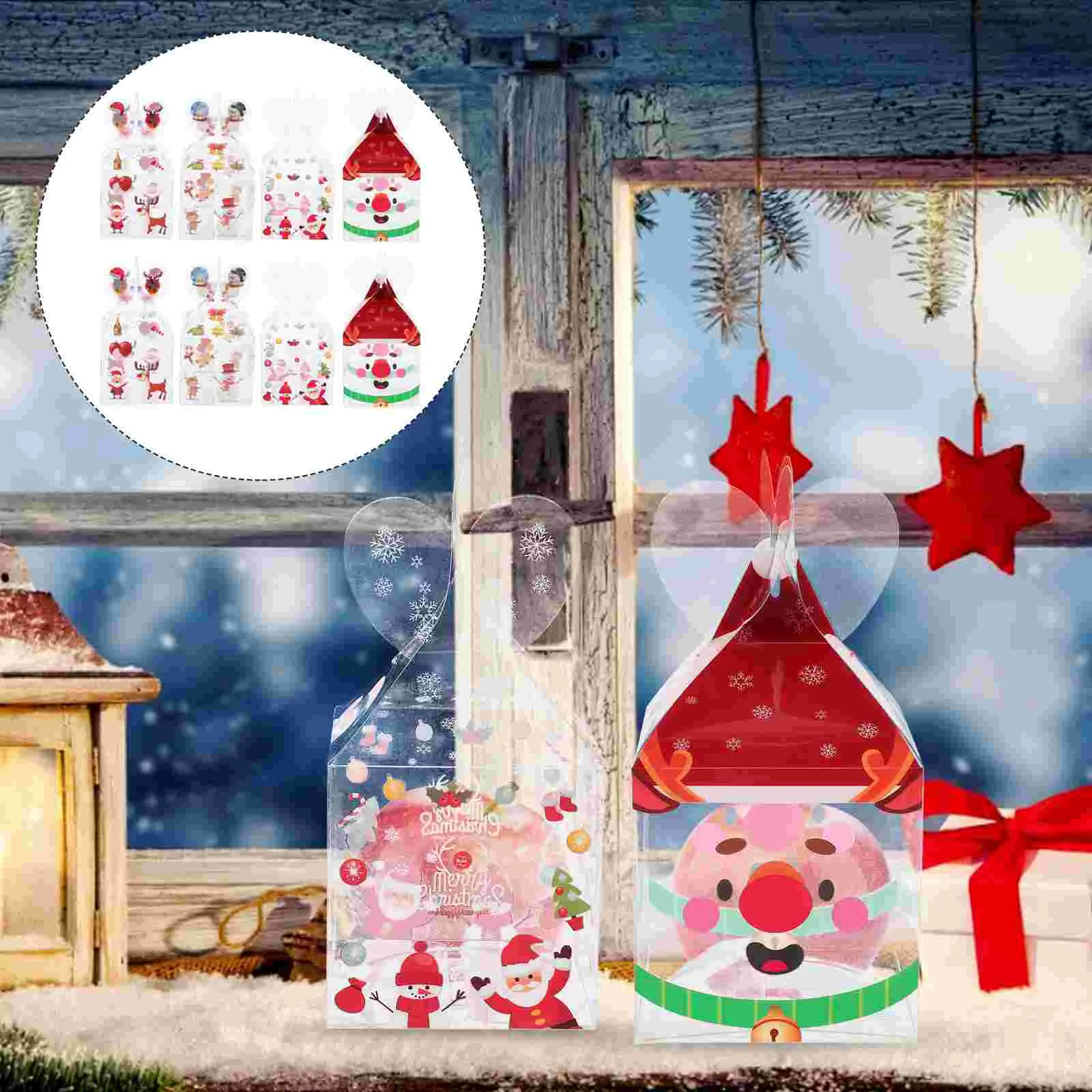 

8pcs Christmas Gift Box High Grade Prime Premium Sturdy Container Gift Box Apple Case for Party