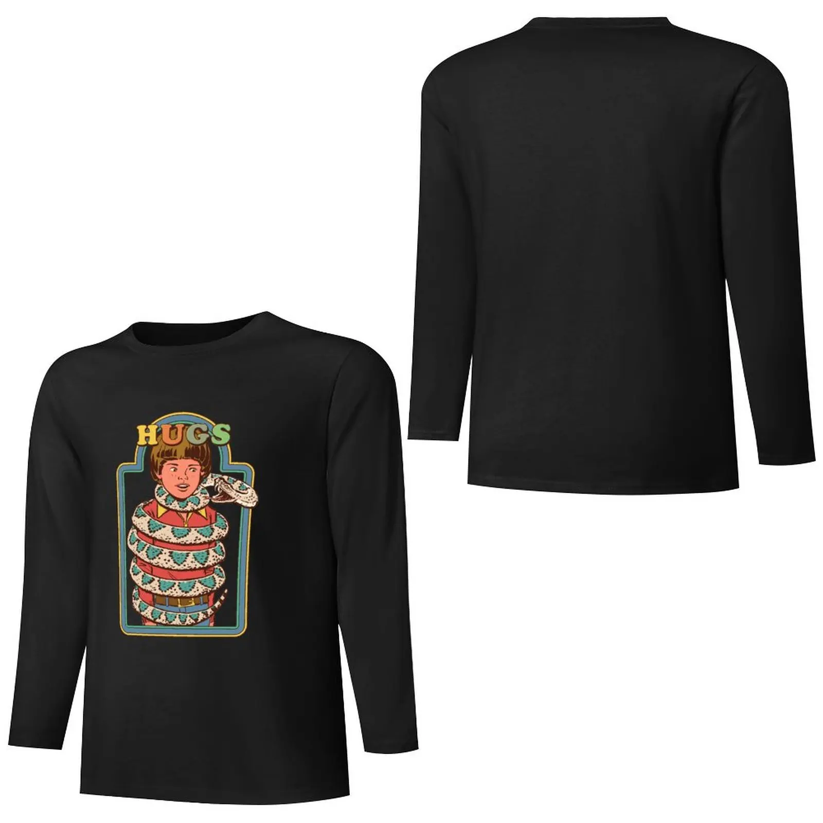 Hugsss длинная футболка корейские модные футболки мужские хлопковые