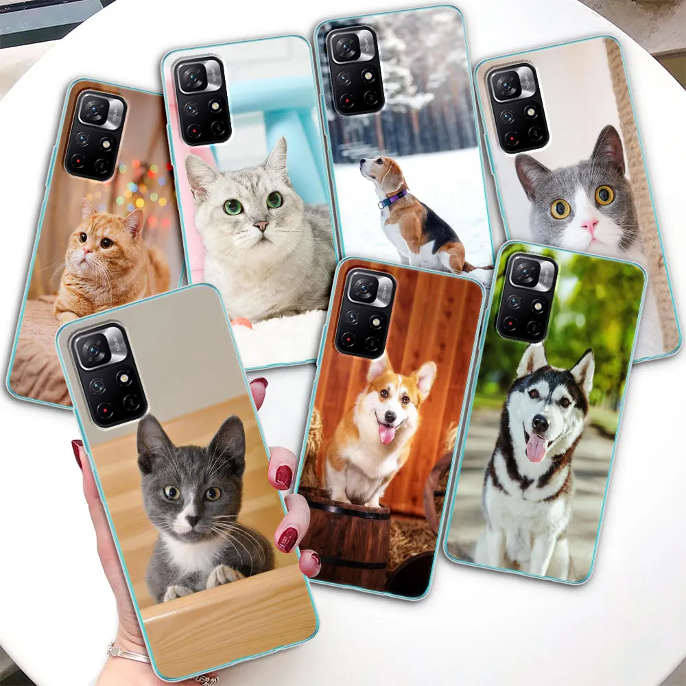 

Case for Xiaomi Redmi Note 12 Pro Plus 11 10 9S K40 11E 9 10S 8 8T 9T 7A 10C 11T 5G 11S 9A 9C TPU Phone Cover Animal Dog Cat