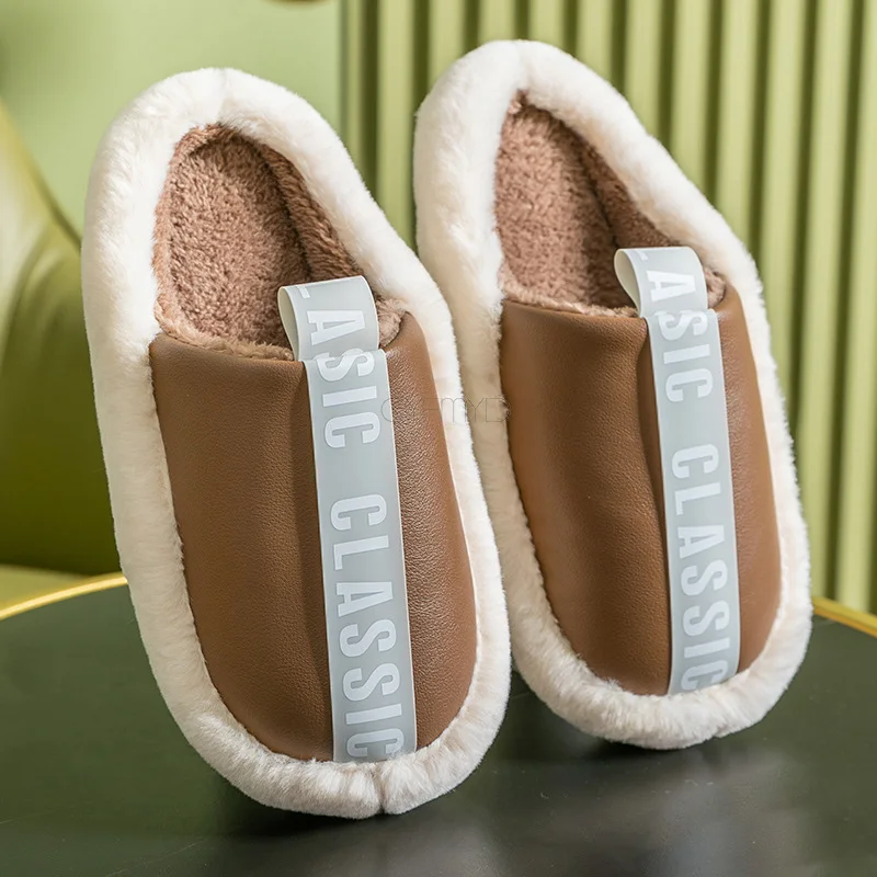 Winter Women's Slippers Classic Thick Plush Soft Home Slippers for Women Cotton Platform Non-Slip Shoes Female Concise Fashion