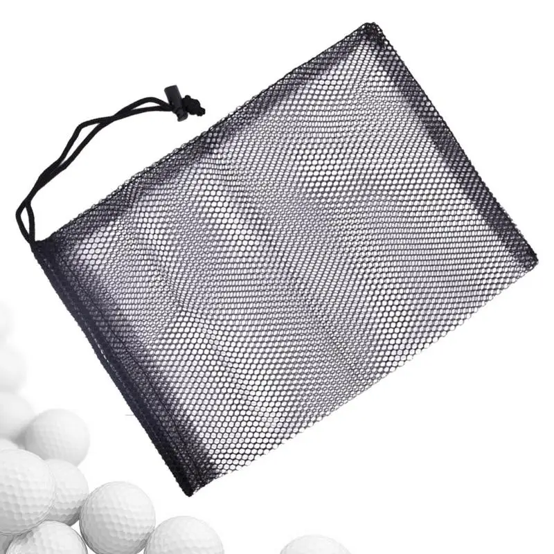 

Нейлоновая Сетчатая Сумка, Легкие нейлоновые сетчатые мешки для мячей для гольфа, с застежкой на шнур, держатель для 50 мячей, сумка для хране...