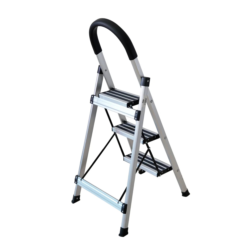 ДЛЯ BOWEITI Портативная тонкая 3-ступенчатая бытовая складная стремянка из