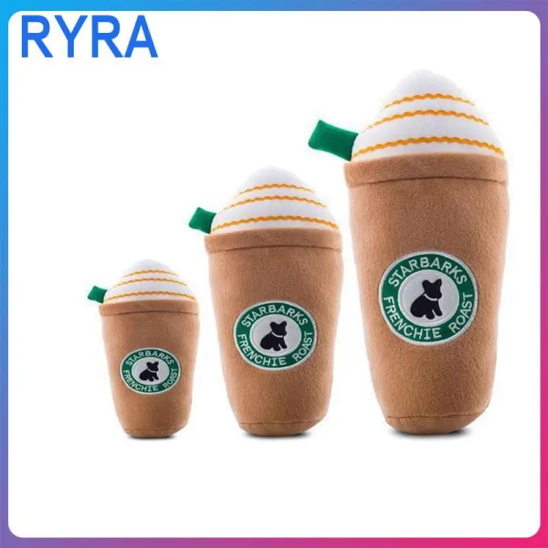 

Durable Dog Sound Toys Dog Voice Toys Workmanship Keep Your Dog Interested Coffee Cup Design Plush Interactive Toys Pet Supplies