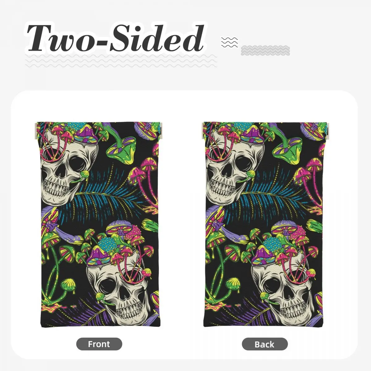 Футляр для солнцезащитных очков сумасшедший череп волшебные грибы хиппи футляр