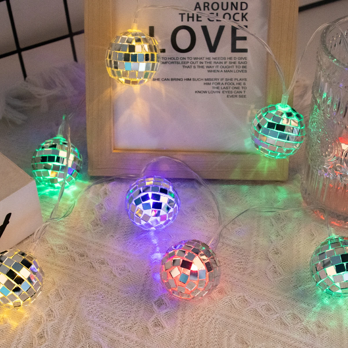 1 5 м зеркальный диско-шар гирлянда 70 80-х годов диско-вечеринка свет для взрослых
