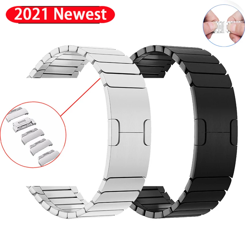 

Link bracelet For Apple Watch band 44mm/40mm 45mm 41mm correa 38/42mm 316L stainless steel belt iwatch series 7 4 3 5 SE 6 strap