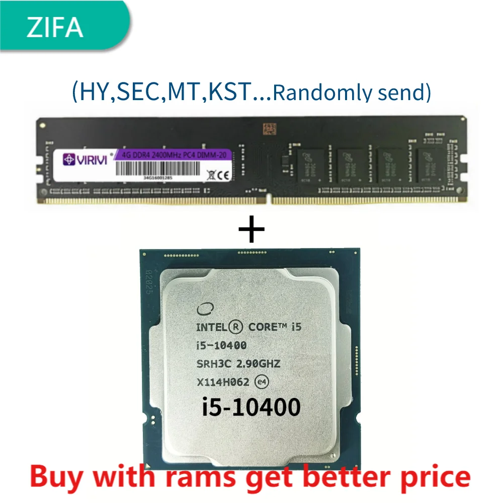 Десктопный процессор DDR4 4G 2400 МГц со стандартом Φ i5 10400 2 9 ГГц 12 Мб кэш-памяти