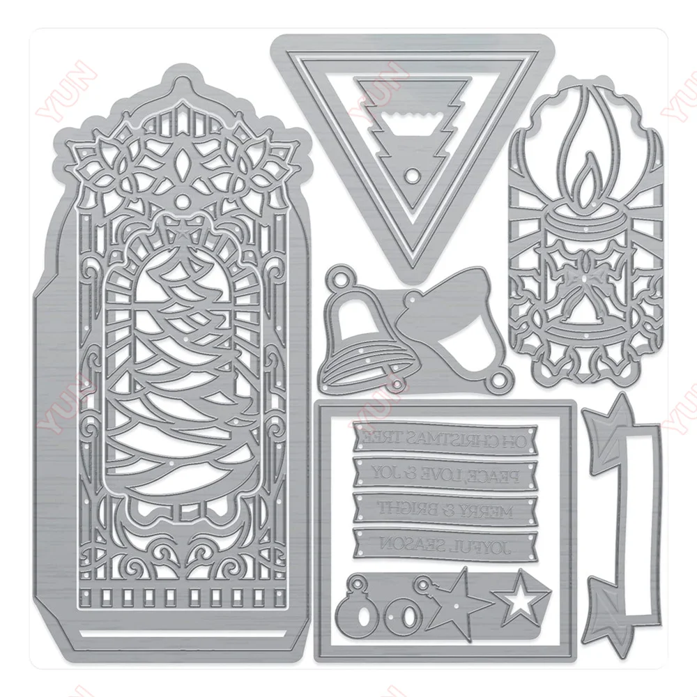Новый праздничный набор штампов для вотивных держателей создания металлических