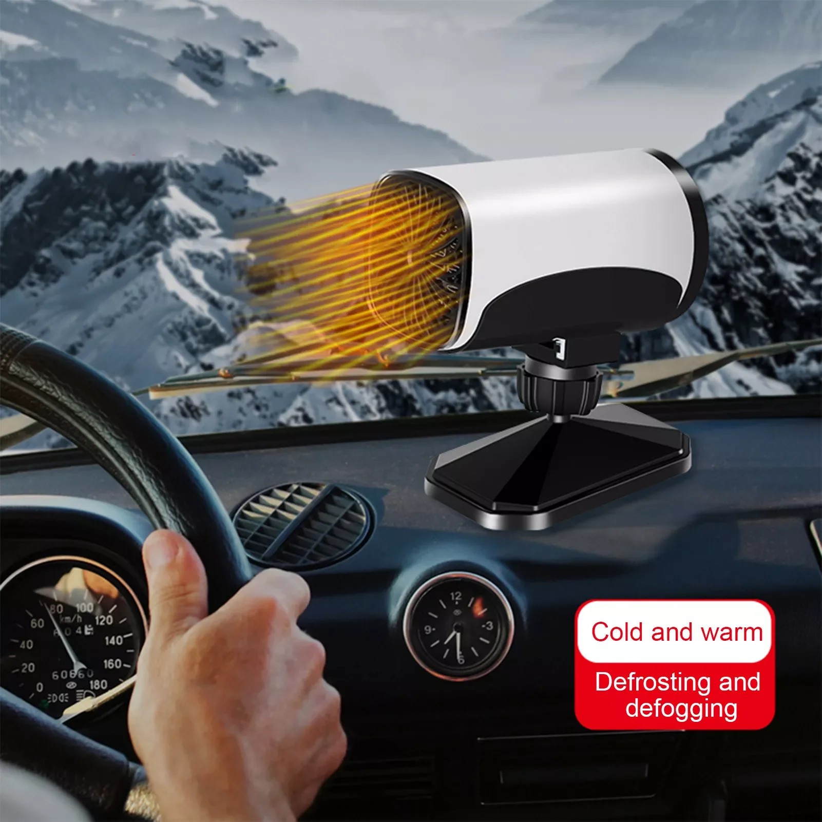 

Heater Fan Heating Fan Mini Portable Windscreen Defroster Demister Fast Heating Car Fans 360 Degree Rotatable 12V / 24V