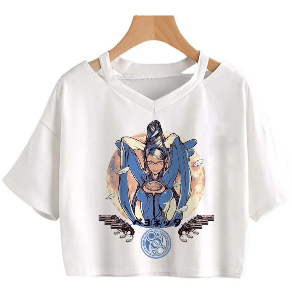 Женский топ с японской графикой Bayonetta летний для девушек дизайнерская одежда