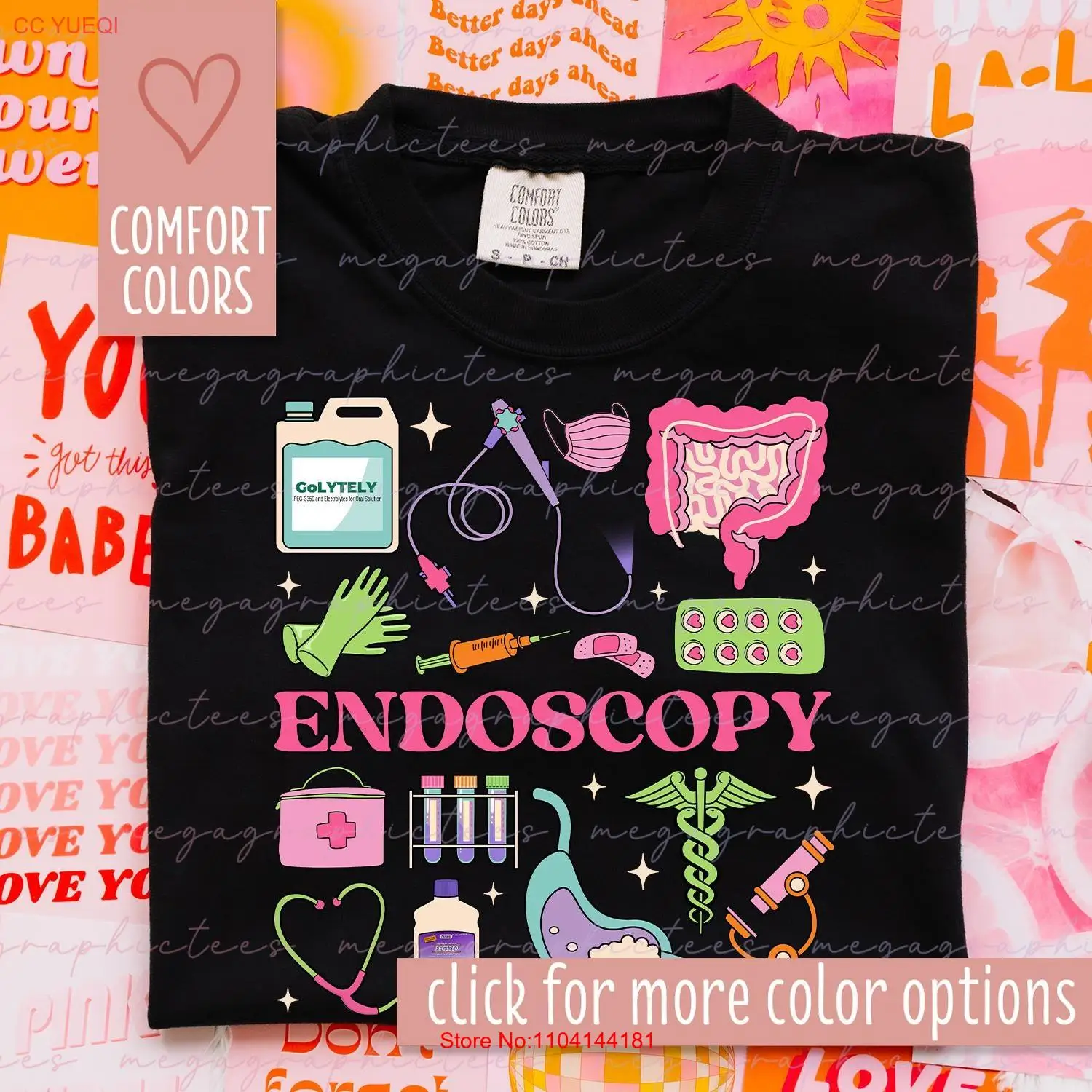 Футболка медсестры с эндоскопией комфортных цветов желудолог желудология