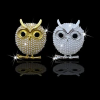 creative and beautiful pearl owl car decoration supplies car interior accessories car air conditioning outlet aromatherapy clip