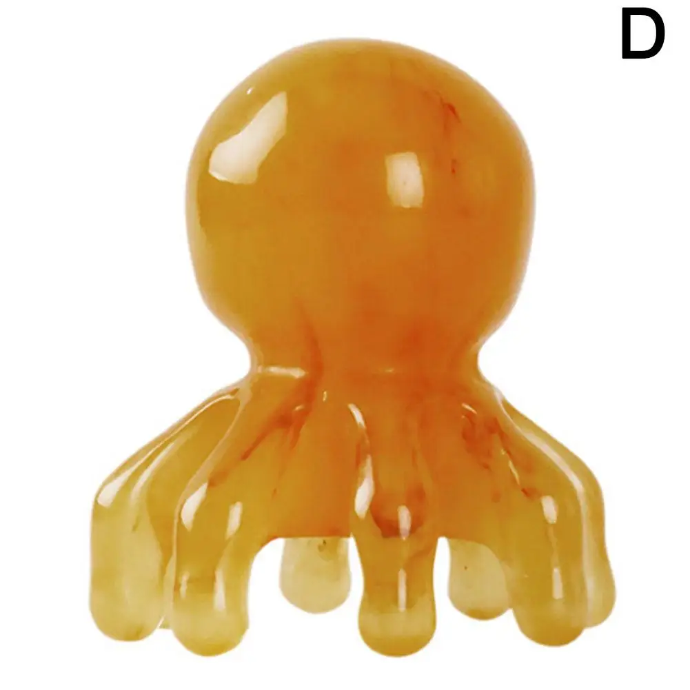 1 шт. смоляная расческа в виде осьминога массажер для головы меридиан скребковый