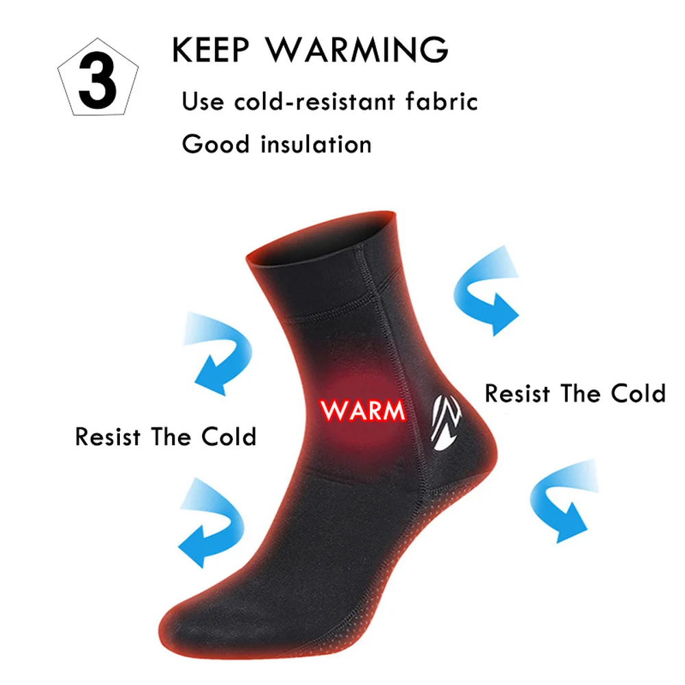 High Quality 3MM Neoprene Diving Socks Non-slip Adult Warm Patchwork Wetsuit Shoes Diving Surfing Boots for Men Womens Swimming