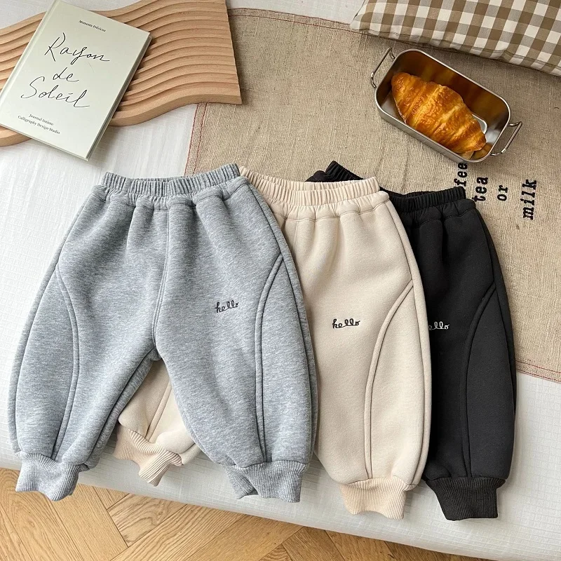 

Детские флисовые брюки с поясом на резинке, на возраст 0-5 лет