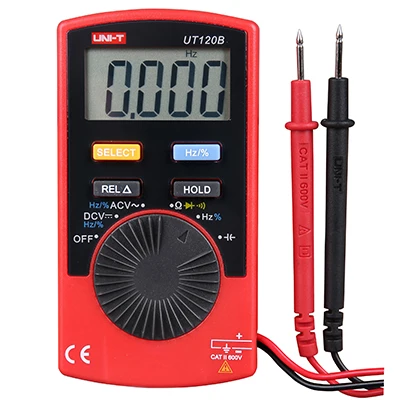 

UNI-T UT120B Pocket Size Type Auto-range DMM Digital Multimeters AC/DC Voltmeter Resistance meter capacitance meter diode tester