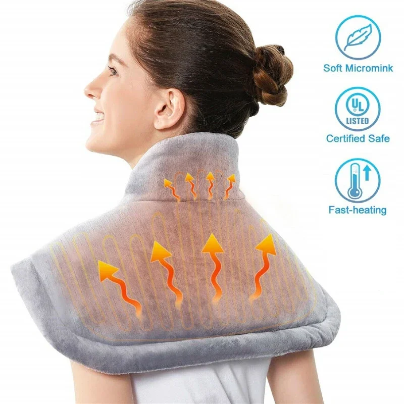 

Winter Electric Heating Pad Moist Neck Shoulder Back Heating Pad Warmer Pain Relief Heat Therapy Temperature EU US Controller