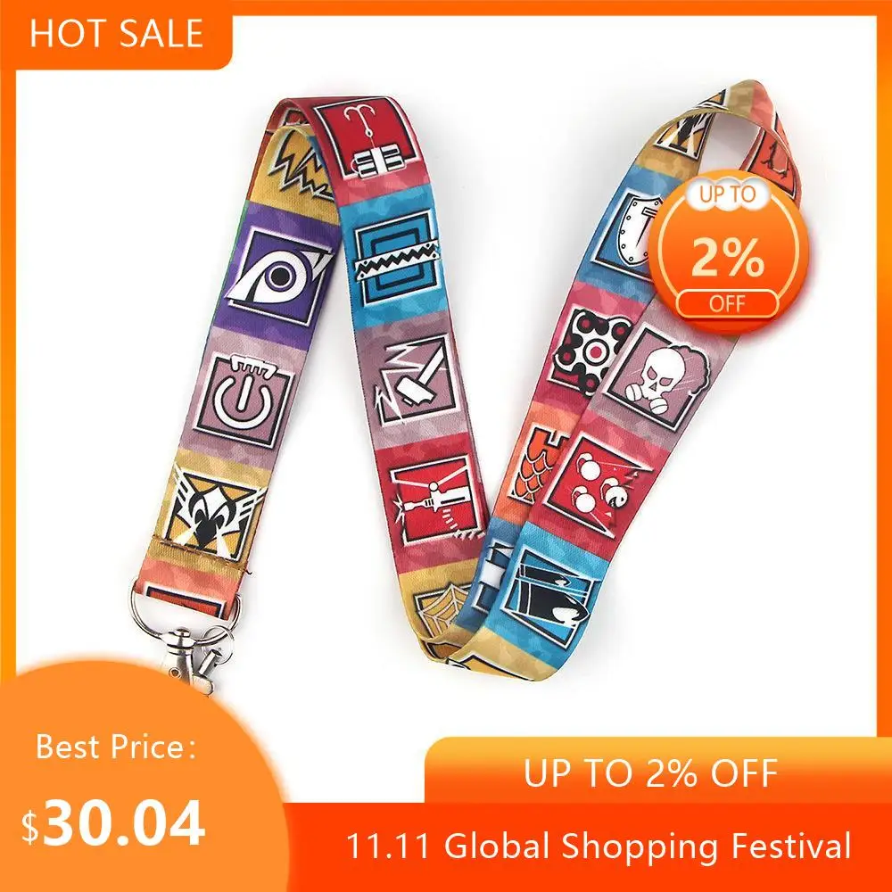 

30 шт Радуга шесть-карабином новые стильные тесёмки оптом классный шейный ремешок лямки ленты телефон ключи ID держатель для карт с ремешком ...