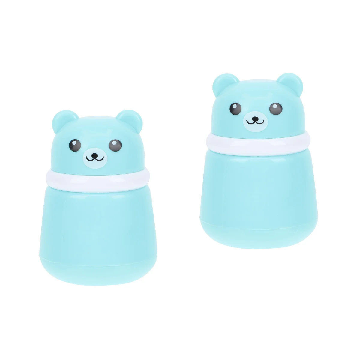 

2pcs Bottle Adorable Bear Puff Box Cartoon Puff Container