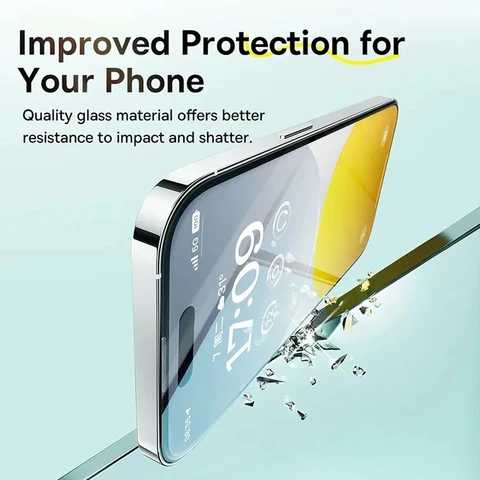 Защитная пленка Baseus Anti-Spy для iPhone 15/14 Pro Max, закаленное стекло — внешний вид товара