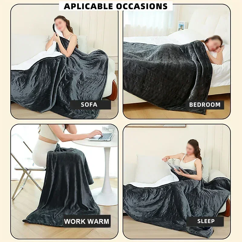 80X140 см зимнее интеллектуальное одеяло с электрическим подогревом фланелевое