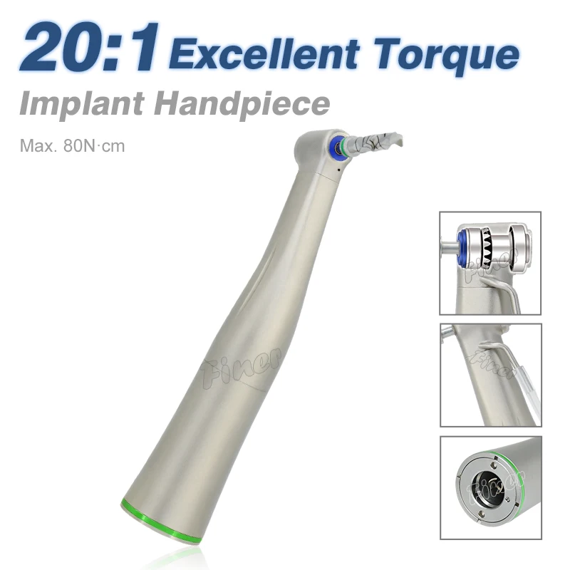 Стоматологический имплантат наконечник с углом наклона 20:1 оптоволоконный контр