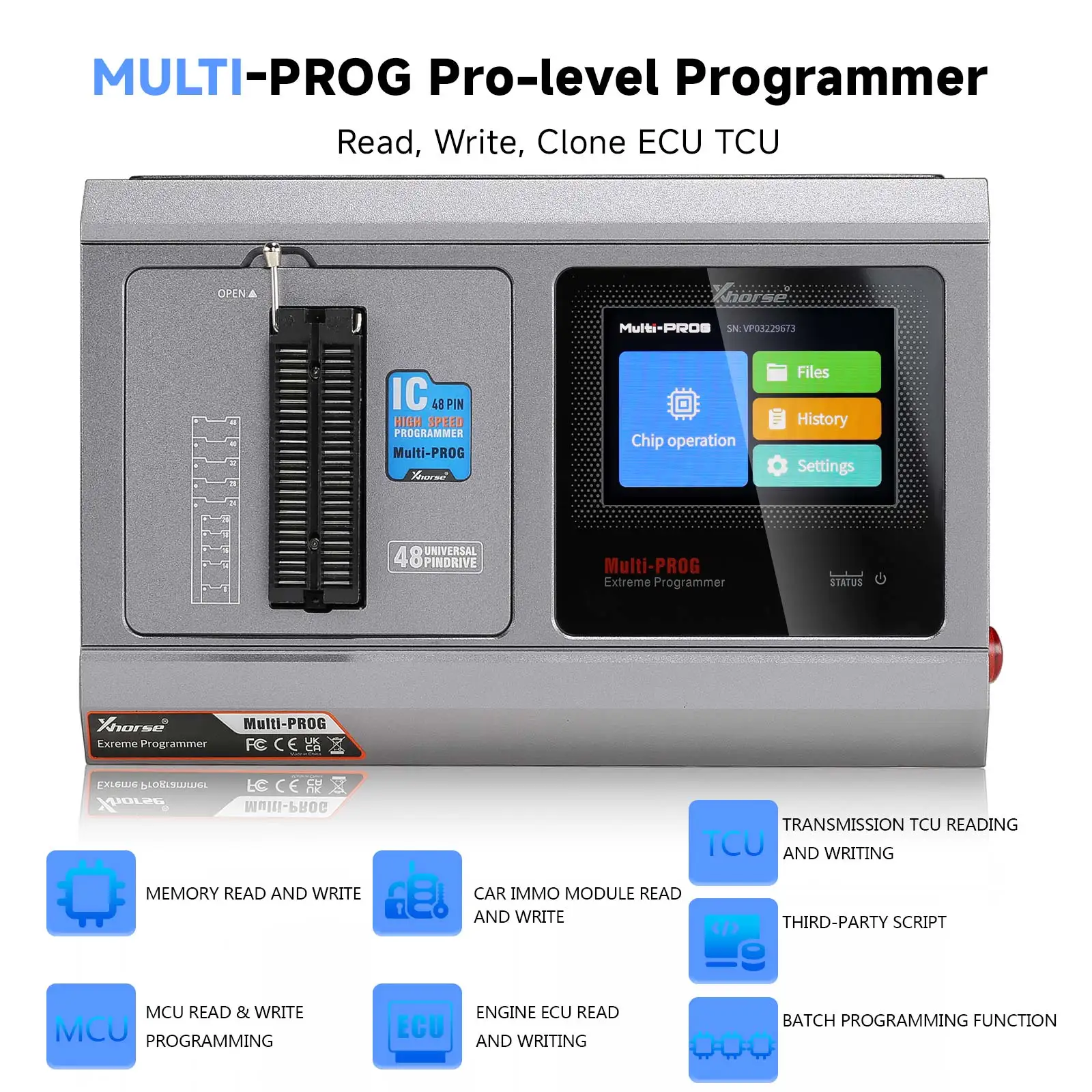 Программатор Xhorse VVDI Multi-Prog программатор с поддержкой ECU и TCU чтение/запись/клон
