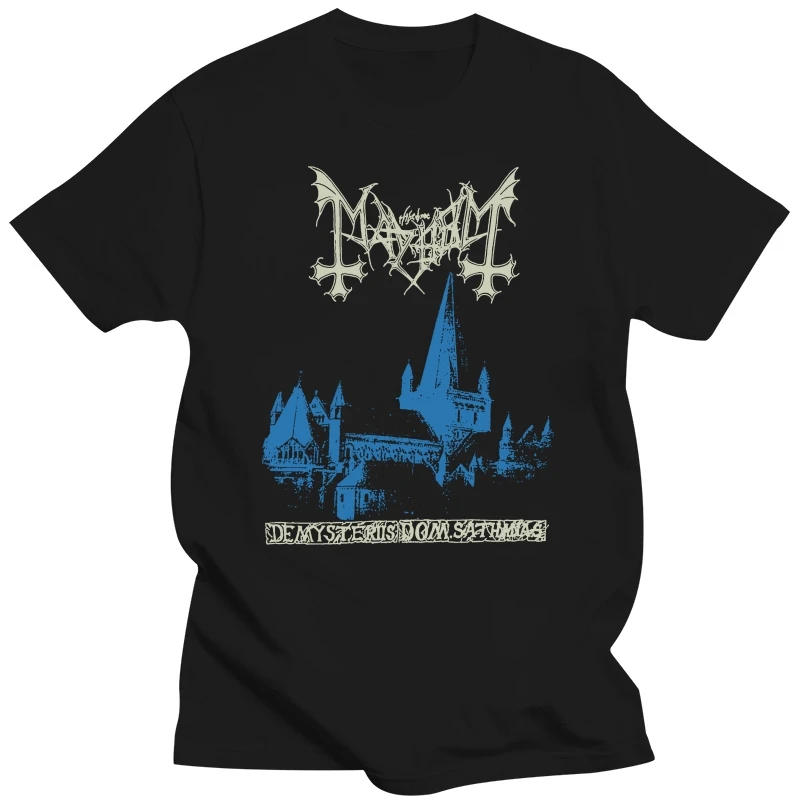 Рубашка Mayhem De Mysteriis S M L XL XXL Черная металлическая футболка Официальная группы